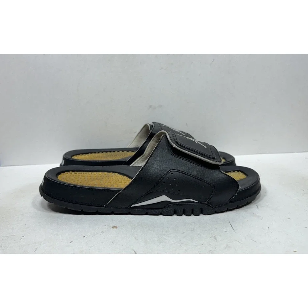 Nike Jordan Hydro VI Retro Slide Sandals Mens Size 12 Black Silver 630752-001